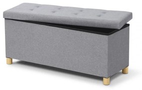 Σκαμπό με Αποθηκευτικό Χώρο 100 x 38 x 43 cm Χρώματος Γκρι Idomya 30010088 30010088