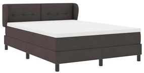 vidaXL Κρεβάτι box spring με στρώμα με στρώμα Σκούρο καφέ Σκούρο καφέ