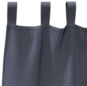 vidaXL Κουρτίνες με κουρτίνες 2 pcs Ανθρακί Πολυεστέρας