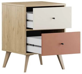 Κομοδίνο Terra Megapap χρώμα florida oak 44x44x61εκ.