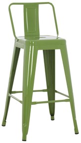 Σκαμπό μπαρ Melita-Pro Μεσαίου ύψους Μεταλλικό Light Olive Green 43x43x88Υ εκ. 43x43x88 εκ.