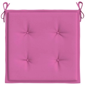 vidaXL Μαξιλάρια Καρέκλας Κήπου 2 τεμ. Ροζ 50x50x4 εκ. Υφασμάτινα