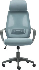 BF2950 Πολυθρόνα Γραφείου Διευθυντή, Γκρι - Mesh Μπλε   1τμχ