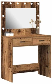 vidaXL Κομοδίνο Παλιό Ξύλο 78.5 x 41 x 135 εκ Επεξεργασμένο ξύλο