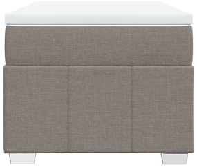 vidaXL Κρεβάτι Boxspring με Στρώμα Taupe 100 x 200 εκ. Υφασμάτινο