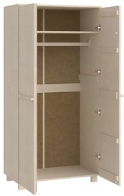 vidaXL Ντουλάπα HAMAR Καφέ Μελί 89 x 50 x 180 εκ. Μασίφ Ξύλο Πεύκου