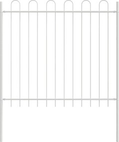 vidaXL Φράχτης Κήπου 2 pcs Λευκό 3,4 x 1,5 μ Ατσάλι με Πούδρα