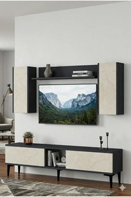 Stewehome Σετ έπιπλο τηλεόρασης με ράφι 150x30x41 cm