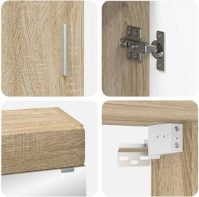 vidaXL Σετ Επίπλων Μπάνιου TULUM Δρύς Sonoma Επεξεργασμένο ξύλο