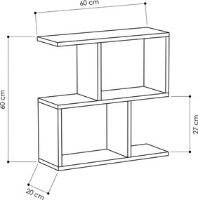 Βοηθητικό Τραπεζάκι Ανθρακί FRETUME 60x20x60