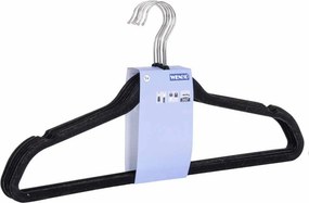 Κρεμάστρες Ρούχων (Σετ 5τμχ) Wenko Flocked Black 64100100