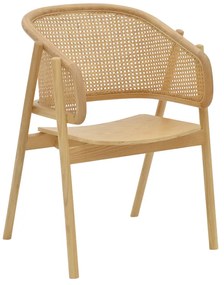 Πολυθρόνα Wenzy φυσικό Rattan - μασίφ ξύλο toon 58x58x82εκ Υλικό: TOON WOOD - PLYWOOD 263-000028