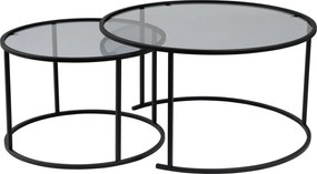 Coffee Table Set Aurum - 80, 60 - Black, Grey Black
Grey
