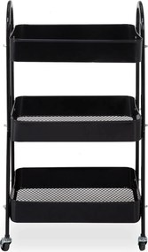 Τρόλεϊ αποθήκευσης κουζίνας Storage Solutions - 44x31.5x79.5cm - Μαύρο