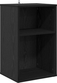 vidaXL Ντουλάπι δίσκων βινυλίου Μαύρη Δρυς 38 x 33 x 61 εκ