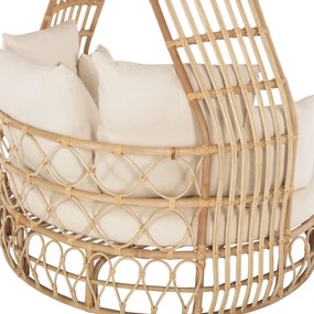 ΚΑΝΑΠΕΣ ΕΞΩΤ.ΧΩΡΟΥ ΣΤΡΟΓΓΥΛΟΣ MARJOM  ΦΥΣΙΚΟ RATTAN-ΕΚΡΟΥ ΥΦΑΣΜΑ Φ148x287Υεκ.