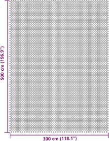 vidaXL Χαλί Σκηνής Κρεμ 5x3 μ.