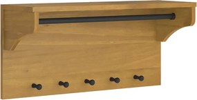 vidaXL Επίτοιχη κρεμάστρα παλτών SANDNES 87x30x42 εκ. Πεύκο μασίφ ξύλο