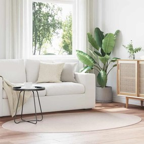 vidaXL Χαλιά χώρου Ωοειδής HUARTE Άμμος 140 x 200 cm 100% Πολυεστέρας