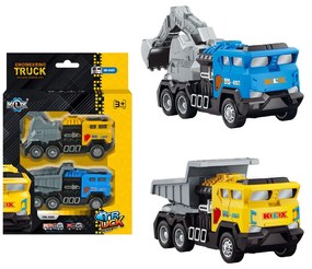 Σετ 2τμχ Δομικά Οχήματα Pull Back Σε Κουτί Toy Markt 17x23x5εκ. 70-2235
