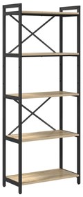 vidaXL Βιβλιοθήκη Sonoma Δρυς 60 x 30 x 153 εκ Επεξεργασμένο ξύλο