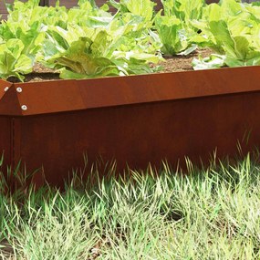 vidaXL Φράκτης σαλιγκαριών 100 x 3,5 x 25 εκ Σκ rusty