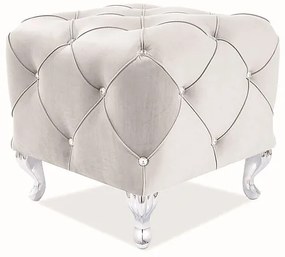 PUF HESTIA K VELVET J. SZARY BLUVEL 03 / SREBRNY DIOMMI-80-2797