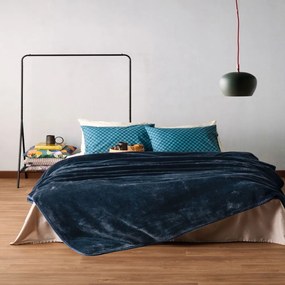 Κουβέρτα Monaco 01 Dark Blue Kentia Μονό 160x220cm Πολυέστερ