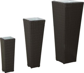 vidaXL Σετ Υπαίθριας Χρήσης 3 pcs Μαύρο Μέταλλο