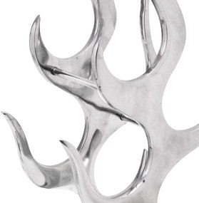 vidaXL Ραφιέρα Κρασιών &quot;Φλόγα&quot; για 9 Μπουκάλια Ασημί από Αλουμίνιο