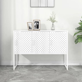 vidaXL Μπουφές Λευκός 105 x 35 x 75 εκ. από Ατσάλι
