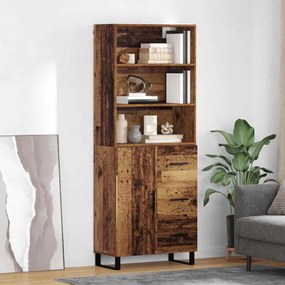 vidaXL Highboard με συρτάρι 2 pcs Παλιό ξύλο Επεξεργασμένο ξύλο