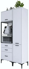 Ντουλάπι Κουζίνας 893RAN4954 100x40x198,6cm White Μοριοσανίδα, Μελαμίνη