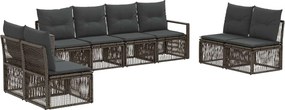 vidaXL Σετ Καναπέ Κήπου 8 pcs Γκρι συνθετικό ρατάν