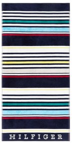 Πετσέτα Θαλάσσης Βελουτέ Athletic Navy Tommy Hilfiger Beach 90x180cm 100% Βαμβάκι