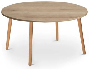 Τραπεζάκι σαλονιού Circle Megapap από μελαμίνη oak 90x90x40εκ. GP022-0037,2-GP022-0037,2-Καφέ GP022-0037,2