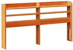 vidaXL Πλαίσιο Κρεβατιού με Κεφαλάρι Μελί 150x200εκ. Μασίφ Ξύλο Πεύκου