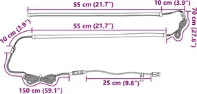 vidaXL Λωρίδα LED 110 cm Πολύχρωμο PVC