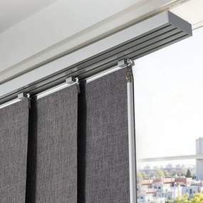 VEVOR Panel Track Blinds Extendable Track 116 cm to 218 cm W Trimmable Dark Gray