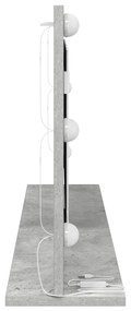 vidaXL Καθρέφτης Vanity με LED φώτα Γκρι 100x45x18 εκ.
