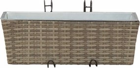 vidaXL Ραφήνα 2 pcs 50 x 17 x 17 εκ Μέταλλο