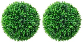 vidaXL Πυξάρι Τεχνητό Σχήμα Μπάλας 2 τεμ. 38 εκ.