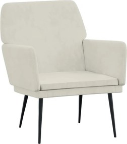 vidaXL Πολυθρόνα Κρεμ 62 x 79x 79 εκ. Βελούδινη