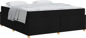 vidaXL Σκελετός Κρεβατιού με στρώμα Μαύρο 180 x 200 cm ύφασμα