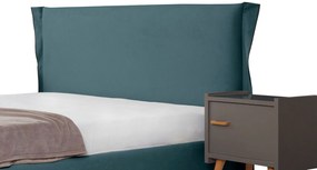 Επενδυμένο Κρεβάτι Paris-Petrol-150 x 200-Με μηχανισμό ανύψωσης