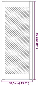 vidaXL Πορτάκια με Πλέγμα 2 Τεμ. 39,5x99 εκ. από Μασίφ Ξύλο Πεύκου