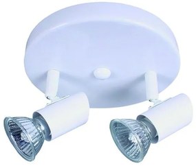 Σποτ Φωτιστικό Οροφής μεταλλικό 9077-2Φ Inlight-9077-2Φ-Λευκό-Λευκό 9077-2Φ-Λευκό