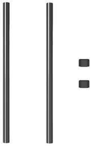 vidaXL Πό posts φράχτη 2 pcs Γκρι 100 cm Ατσάλι με Επικάλυψη Πούδρας