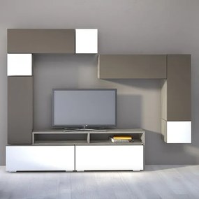 Intrahome Σύνθεση σαλονιού "SMART 7A" σε χρώμα σταχτί-λευκό Intrahomesa-00652655