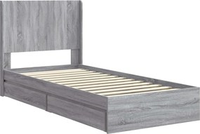 vidaXL Καλάθι με αποθήκη και κεφαλάρι Γκρι Sonoma 75 x 190 cm